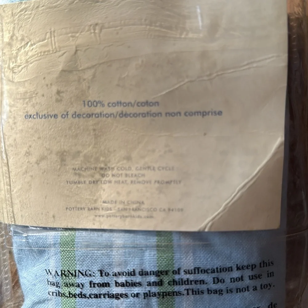 Pottery Barn Kids blue Regata Large Basket Liner